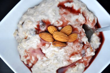 Arroz-doce light com amêndoas