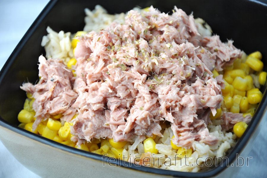 Arroz fit de atum com milho