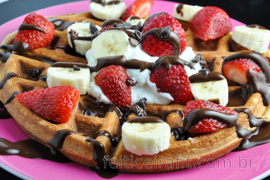 Waffles/panquecas sem glúten e muita proteína