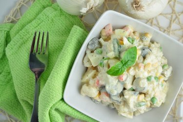 Salada light de couve-flor (baixa caloria, pouca gordura)