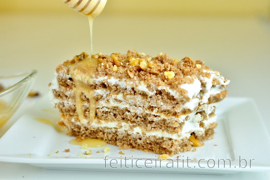 Bolo de mel saudável
