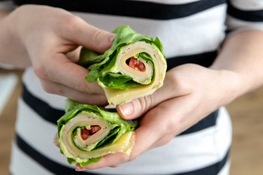 Wrap de alface low carb