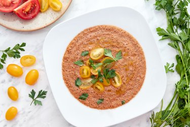 Sopa fria simples (gazpacho)