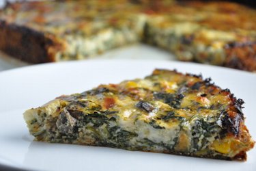 Quiche de espinafre sem glúten