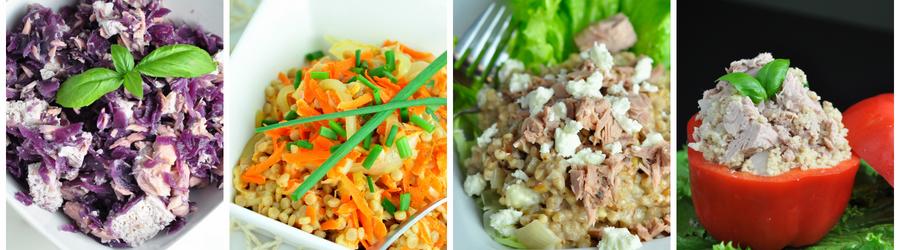 Receitas saudáveis de salada de atum